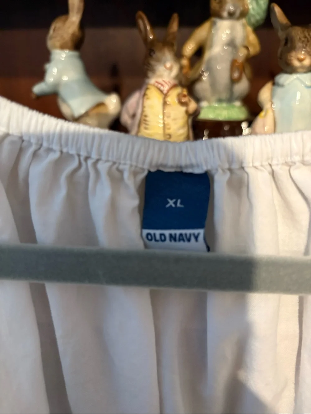 Old Navy White Puff-Sleeve Smocked V-Neck Peplum Top
